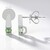 Boucles d'oreilles en argent et Saphir vert de Tuléar  (Pallanova)
