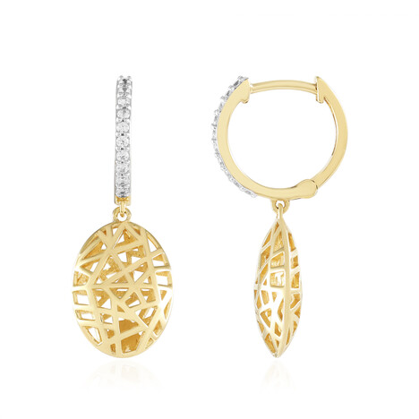 Pendientes en plata con Zircón (Ornaments by de Melo)