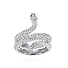 Bague en argent et Topaze blanche