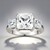 Anello in argento con Topazio Bianco