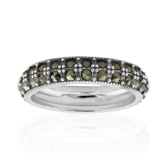 Anello in argento con Marcassite