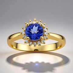 Anello in oro con Tanzanite AAA