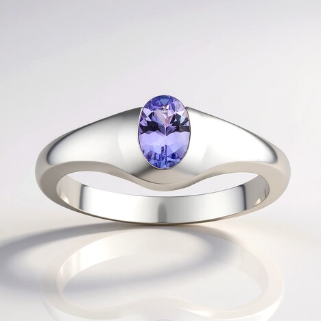 Anello in argento con Tanzanite (Pallanova)