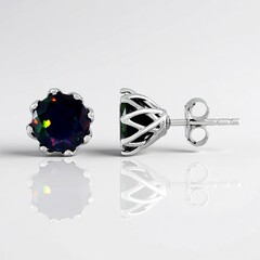 Pendientes en plata con Ópalo de Mezezo (de Melo Essence)