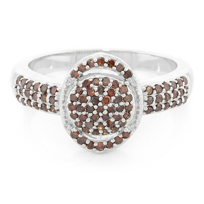 Bague en argent et Diamant fantaisie