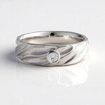 Bague en argent et Diamant IF (G) (de Melo Essence)