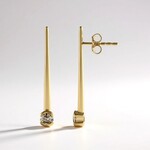 Orecchini in oro con Diamante Champagne I2 (de Melo Gold)