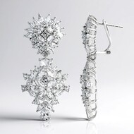 Pendientes en plata con Topacio blanco