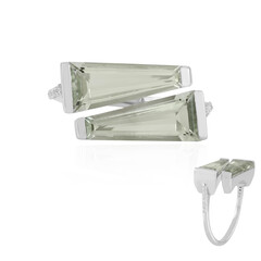 Grüner Amethyst-Silberring