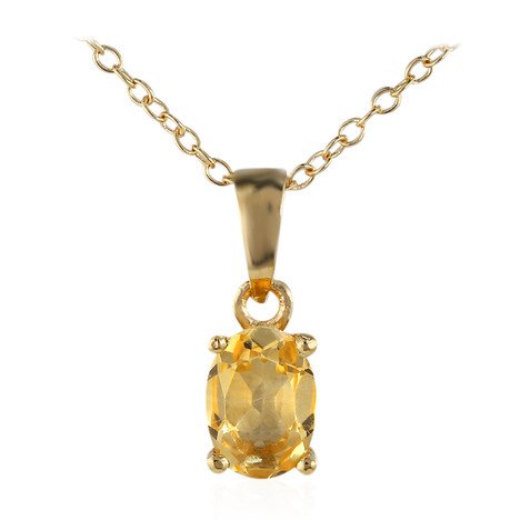 Citrin-Silberhalskette