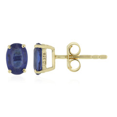 Pendientes en oro con Cianita de Nepal