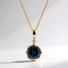 Collana in oro con Topazio Blu Londra (CIRARI)