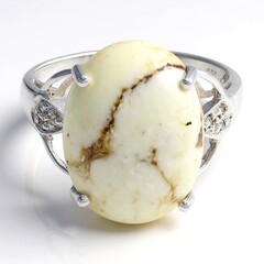 Anello in argento con Magnesite