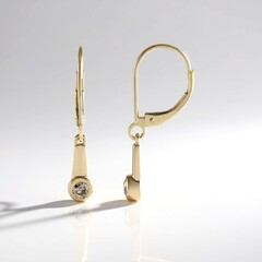 Orecchini in oro con Diamante Cioccolato I2