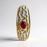 Ciondolo in argento con Rubino Bemainty (MONOSONO COLLECTION)