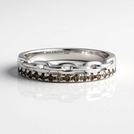 Bague en argent et Diamant chocolat I2