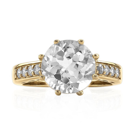 Weißer Topas-Silberring