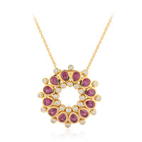 Collier en argent et Grenat magenta (de Melo)