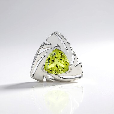 Ciondolo in argento con Quarzo Ouro Verde (MONOSONO COLLECTION)