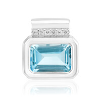 Pendentif en argent et Topaze bleu ciel