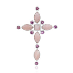 Colgante en plata con Ópalo rosa