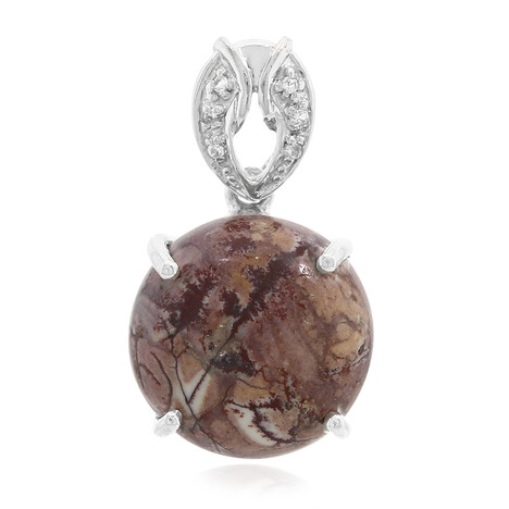 Sonora-Dendriten-Jaspis-Silberanhänger