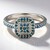 Anello placcato in platino con Diamante Fancy
