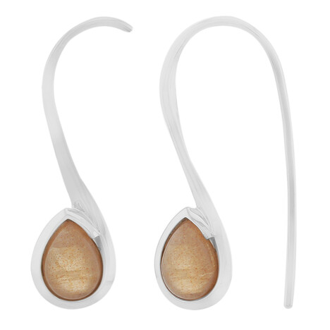 Zilveren oorbellen met zonnestenen (TPC)