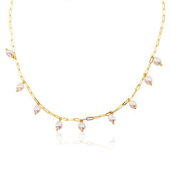 Collier en argent et Perle blanche de culture d'eau douce (Joias do Paraíso)