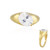Anillo en plata con Cuarzo azul lunar