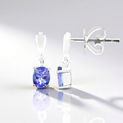 Orecchini in argento con Tanzanite (Pallanova)