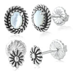 Pendientes en plata con Nácar (Desert Chic)