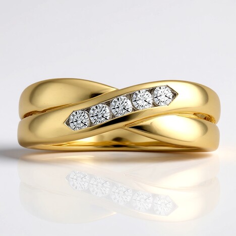 Anello in oro con Diamante IF (D) (Annette)