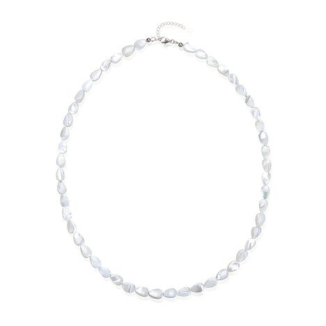 Perlmutt-Silberhalskette