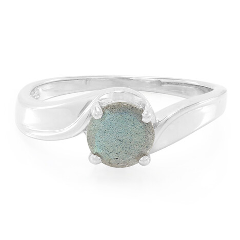 Anillo en plata con Espectrolita