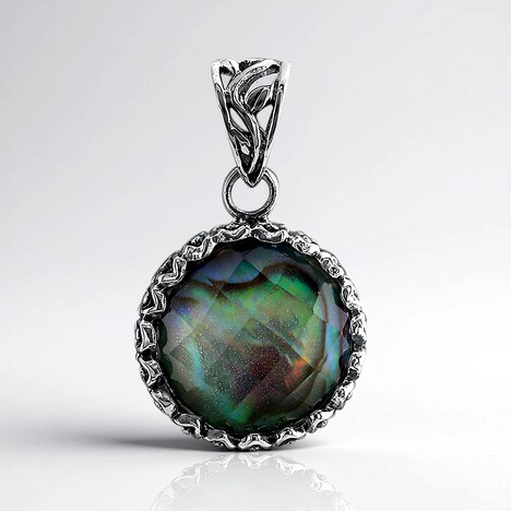 Ciondolo in argento con Quarzo Bianco (Art of Nature)