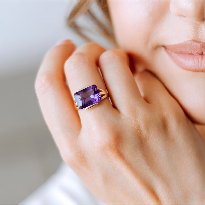Amethyst-Goldring