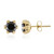 Pendientes en oro con Diamante negro