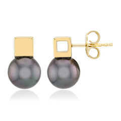 Pendientes en plata con Perla cultivada de Tahití (TPC)
