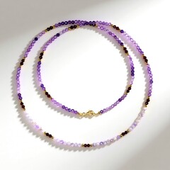 Collana in argento con Quarzo Lavanda