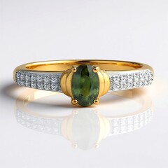 Anello in oro con Zaffiro verde del Queensland (Mark Tremonti)