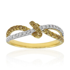 Anillo en oro con Diamante amarillo SI2 (CIRARI)