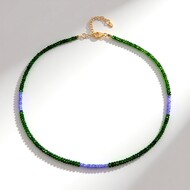Collar en plata con Diópsido de Rusia