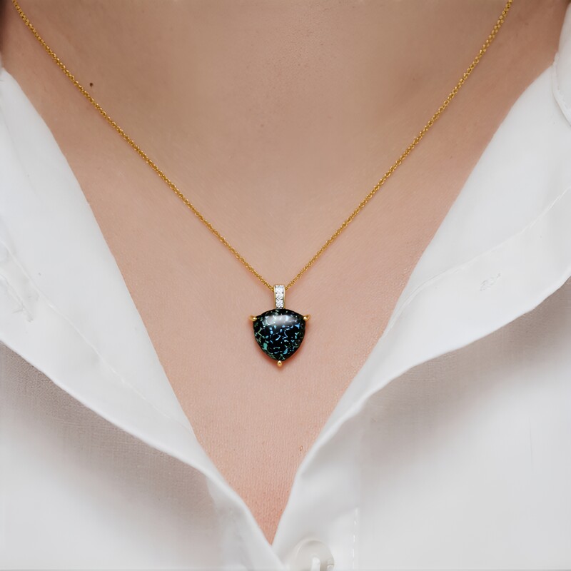 Pendentif en argent et Opale Léopard