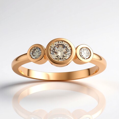 Anello in oro con Diamante Rose de France VS1 di Argyle (Annette)