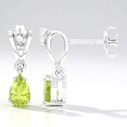Cuprian Tourmaline Silver Earrings