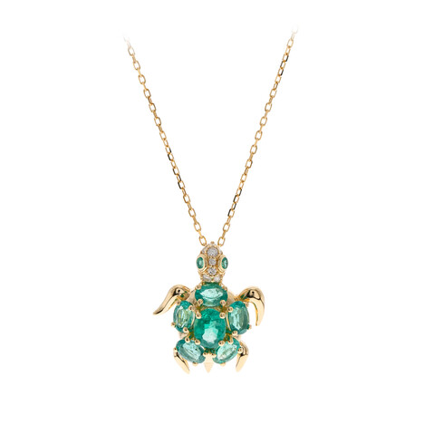 AAA-Sambia-Smaragd-Goldhalskette (CIRARI)