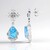Orecchini in argento con Topazio Blu Svizzero