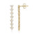 Gouden oorbellen met IF (G) Diamanten (de Melo Gold)