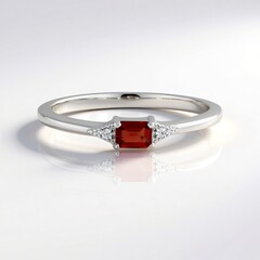 Bague en argent et Rubis de Tanzanie